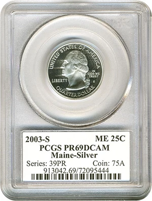 image for: 2003-S 25c Maine-Silver PCGS Proof 69 DCameo