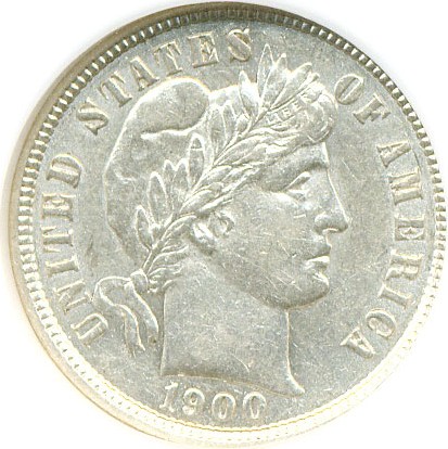 image for: 1900 10c  NGC AU58 