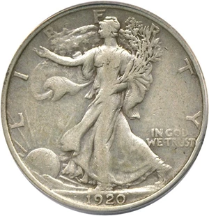 image for: 1920 50c PCGS VF20