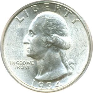 image for: 1934-D 25c PCGS MS64