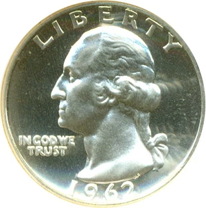 image for: 1962 25c NGC Proof 68 Cameo