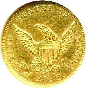 image for: 1839-D $2 1/2 NGC MS60