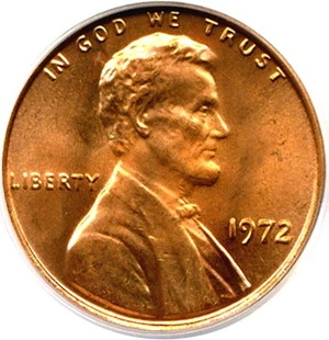 image for: 1972 1c Doubled Die Obverse PCGS MS65 RD (FS-103, FS-033.53)