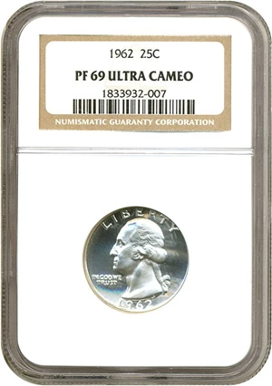 image for: 1962 25c NGC Proof 69 UCameo