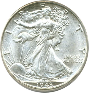 image for: 1943-D 50c PCGS MS65