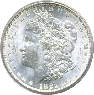 image for: 1891 $1 PCGS MS63