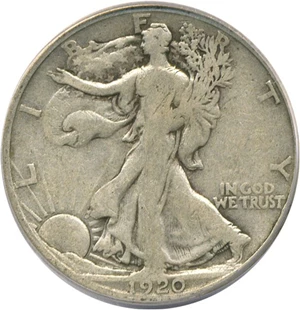 image for: 1920-S 50c PCGS VG10