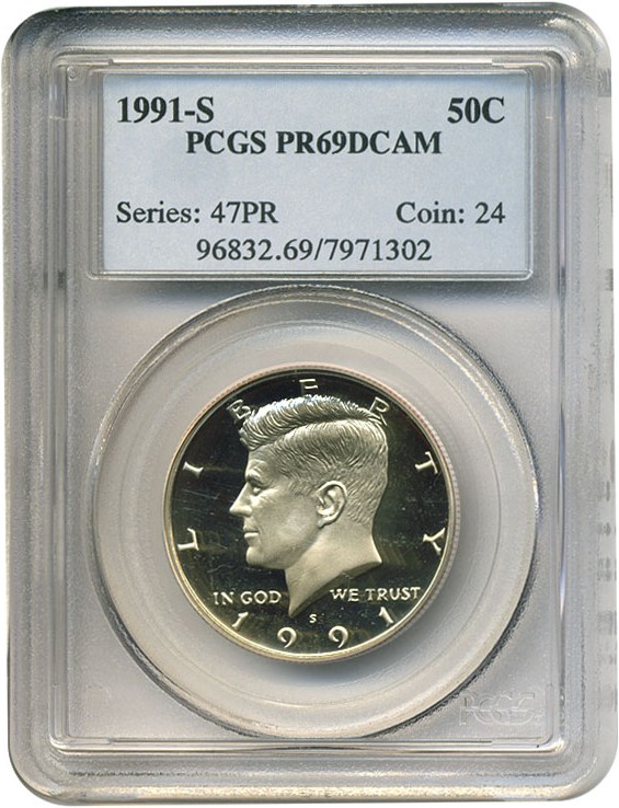 image for: 1991-S 50c  PCGS Proof 69 DCameo