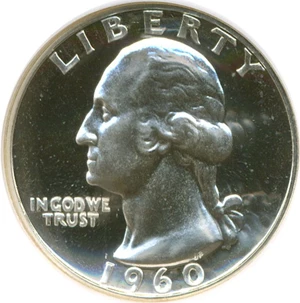 image for: 1960 25c NGC Proof 68 Cameo