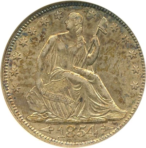 image for: 1854 50c Arrows ANACS AU55