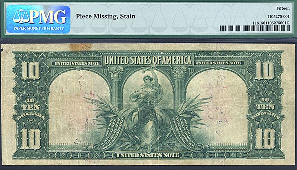 image for: Fr.116 1901 $10 Bison PMG F15  [B957678] 