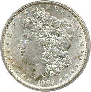 image for: 1901 $1 PCGS AU58