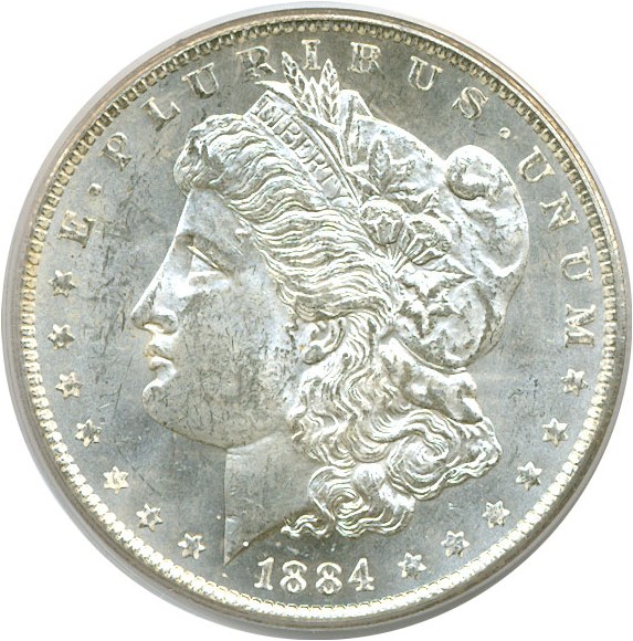 image for: 1884-O $1  PCGS MS63 PL