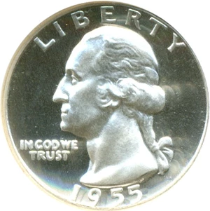 image for: 1955 25c NGC Proof 68 UCameo