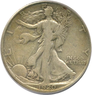 image for: 1920-S 50c PCGS F12