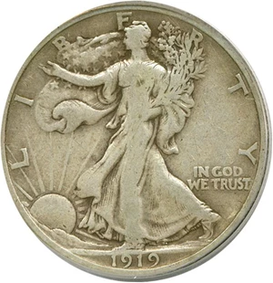 image for: 1919 50c PCGS F12