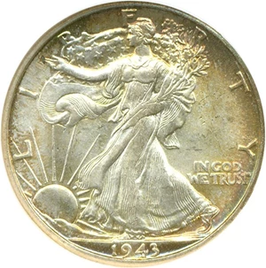 image for: 1943-D 50c NGC MS65 *Color*