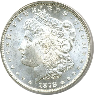 image for: 1878 7TF $1 Rev.'79 PCGS MS63