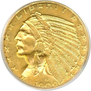 image for: 1909-D $5 PCGS MS62