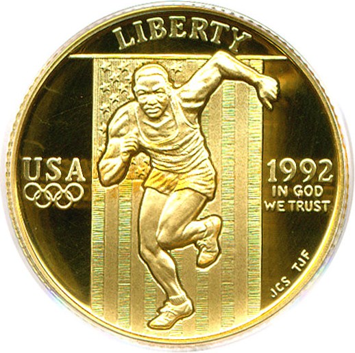 image for: 1992-W $5 Olympic Sprinter PCGS Proof 70  DCameo