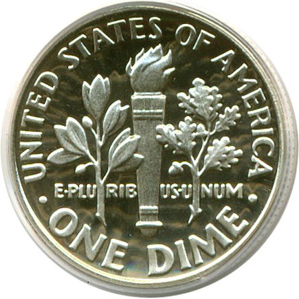 image for: 1991-S 10c  PCGS Proof 69 DCameo