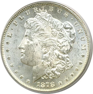 image for: 1878 7TF $1 Rev.'79 PCGS MS63