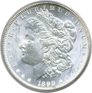 image for: 1890 $1 PCGS MS62