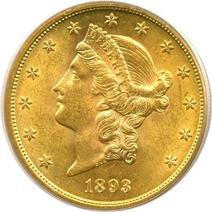 image for: 1893-S $20 PCGS MS63