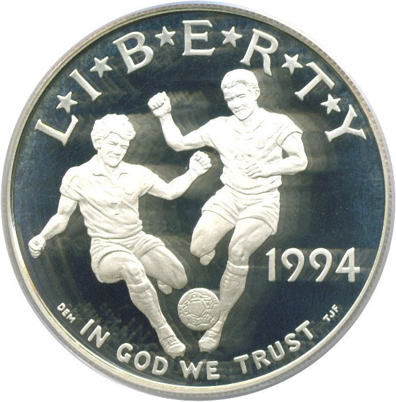 image for: 1994-S $1 World Cup PCGS Proof 69 DCameo