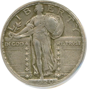 image for: 1920-D 25c PCGS VF30