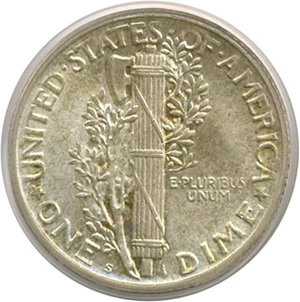 image for: 1923-S 10c PCGS MS64 FB