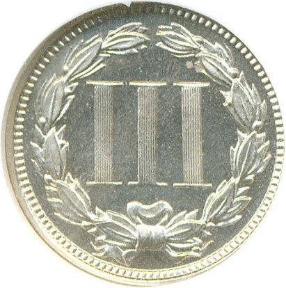 image for: 1868 3cN  NGC Proof 64 
