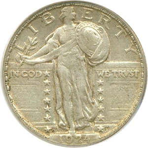 image for: 1924-D 25c PCGS AU50