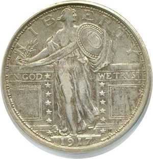 image for: 1917-S 25c Ty.1 PCGS XF45