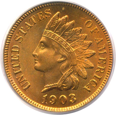 image for: 1903 1c  PCGS MS66 RD