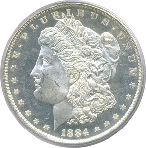 image for: 1884-O $1 PCGS MS64 DMPL