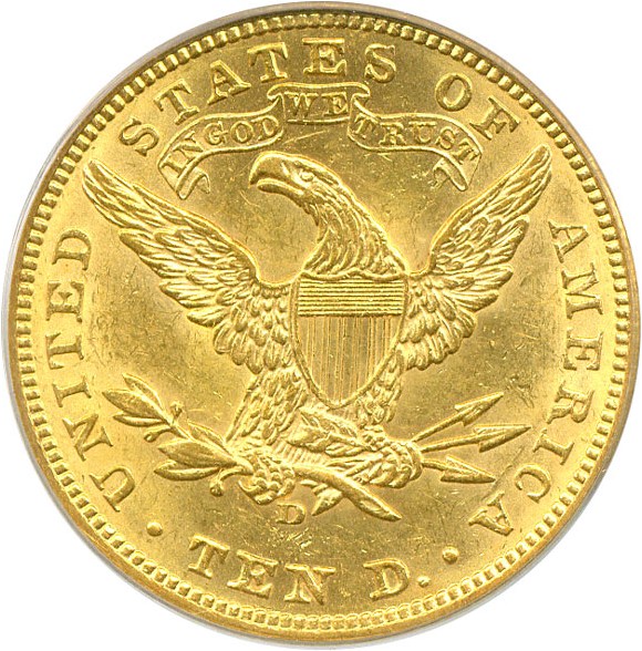 image for: 1907-D $10  PCGS MS61 