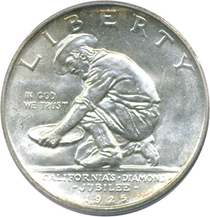 image for: 1925-S 50c California PCGS MS65