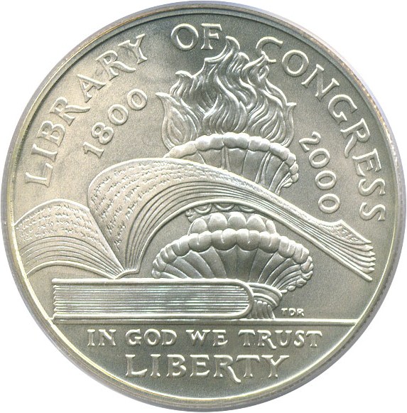 image for: 2000-P $1 Library of Congress PCGS MS69