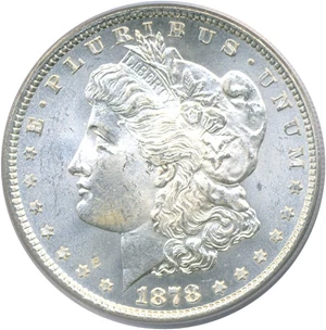 image for: 1878 7TF $1 Rev.'79 PCGS MS64
