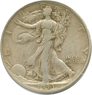 image for: 1933-S 50c PCGS VF30