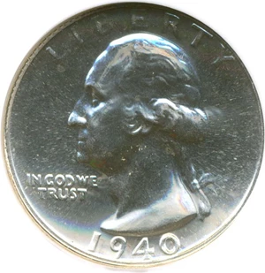 image for: 1940 25c NGC Proof 66