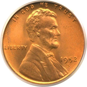 image for: 1952-S 1c PCGS MS67 RD