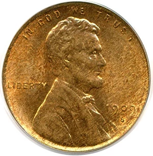 image for: 1909-S VDB 1c PCGS MS64 RD