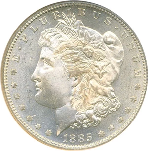 image for: 1885-S $1 NGC MS64