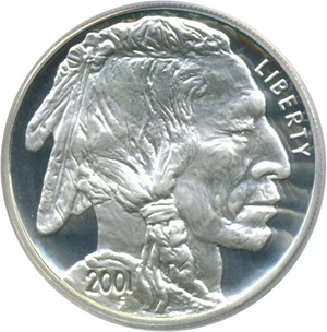 image for: 2001-P $1 Buffalo PCGS Proof 69 DCameo