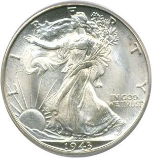 image for: 1943-D 50c PCGS MS66
