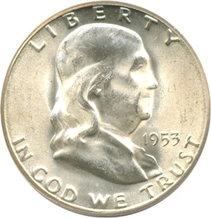 image for: 1953-S 50c PCGS MS65