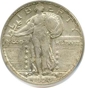 image for: 1920-D 25c PCGS XF45