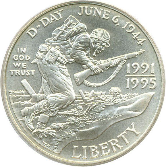 image for: 1991-95-D $1 W.W. II PCGS MS69